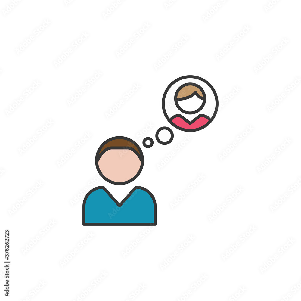 thought friendship outline icon. Elements of friendship line icon. Signs, symbols and vectors can be used for web, logo, mobile app, UI, UX on white background thought friendship outline icon. Elements of friendship line icon. Signs, symbols and vectors can be used for web, logo, mobile app, UI, UX on white background