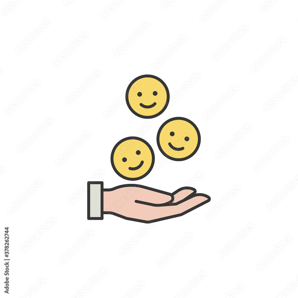 hand smiles friendship outline icon. Elements of friendship line icon. Signs, symbols and vectors can be used for web, logo, mobile app, UI, UX on white background hand smiles friendship outline icon. Elements of friendship line icon. Signs, symbols and vectors can be used for web, logo, mobile app, UI, UX on white background