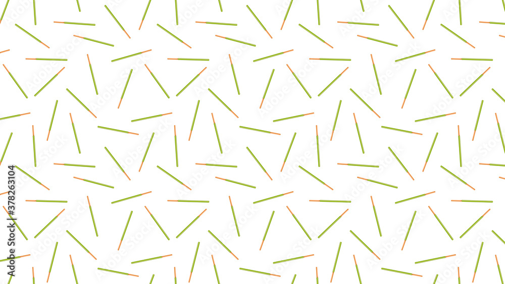 Matcha sticks. Dipped stick. Dipped stick pattern vector. Matcha dipped cookie sticks.