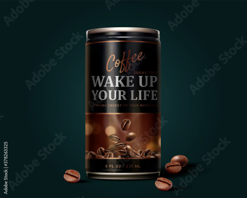 Black coffee promo design