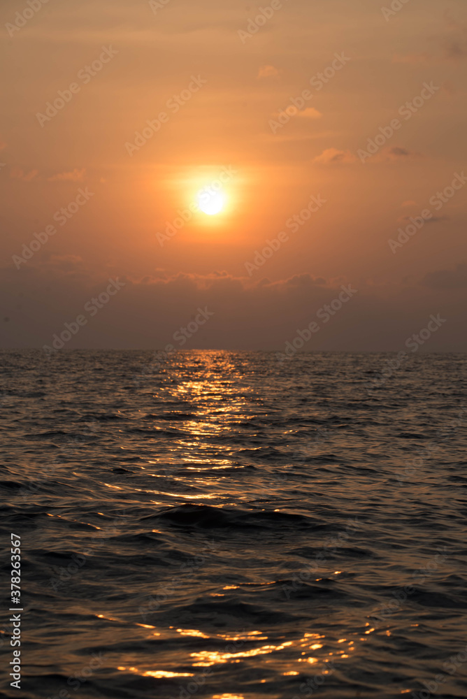 sunset over the sea