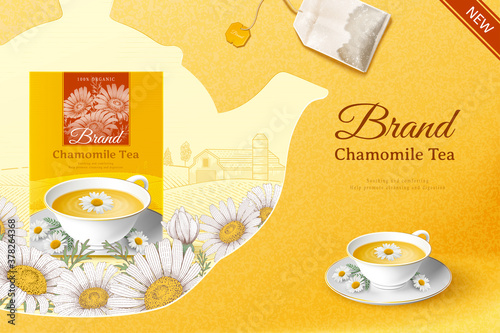 Chamomile tea bag promo