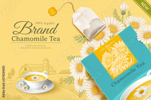 Ad banner of Chamomile tea bags