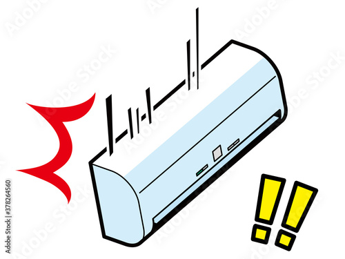 落下するエアコン