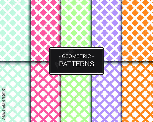 Geometric Seamless Patterns with Pastel Color in EPS 10.This Pattern can be used for Wallpaper, Pattern fills, web page background, packaging, banners, invitations, business cards & fabric print