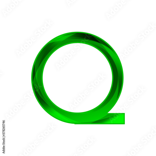 abstract textured creative Letter Q initial logo design vector template