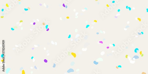 Light multicolor vector backdrop with chaotic shapes.