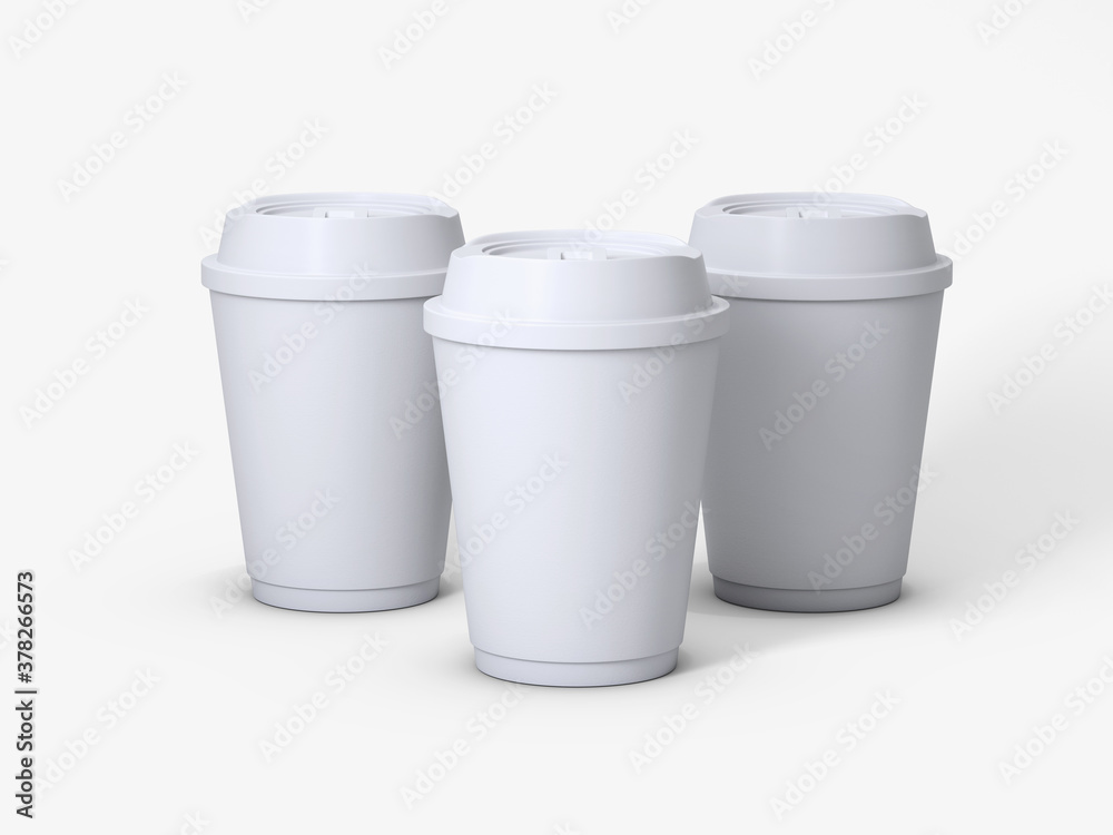 3d white paper coffee cups 3d white paper coffee cups