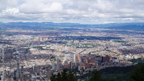 Panoramic view of Bogota Colombia. 