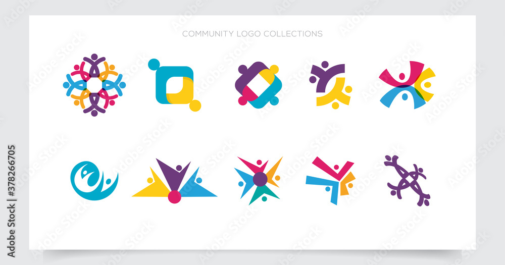 community care logo collection design template