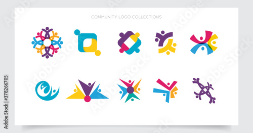 community care logo collection design template