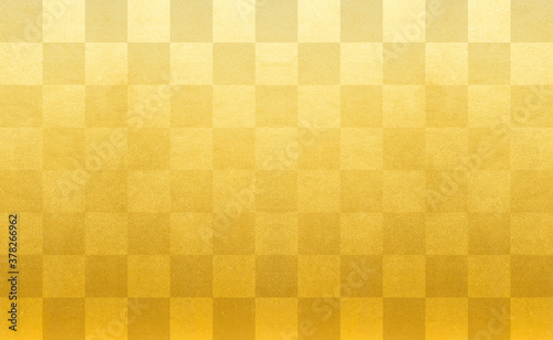Gold check pattern. gold. background.
金　チェック柄　市松模様　金色の市松模様　背景