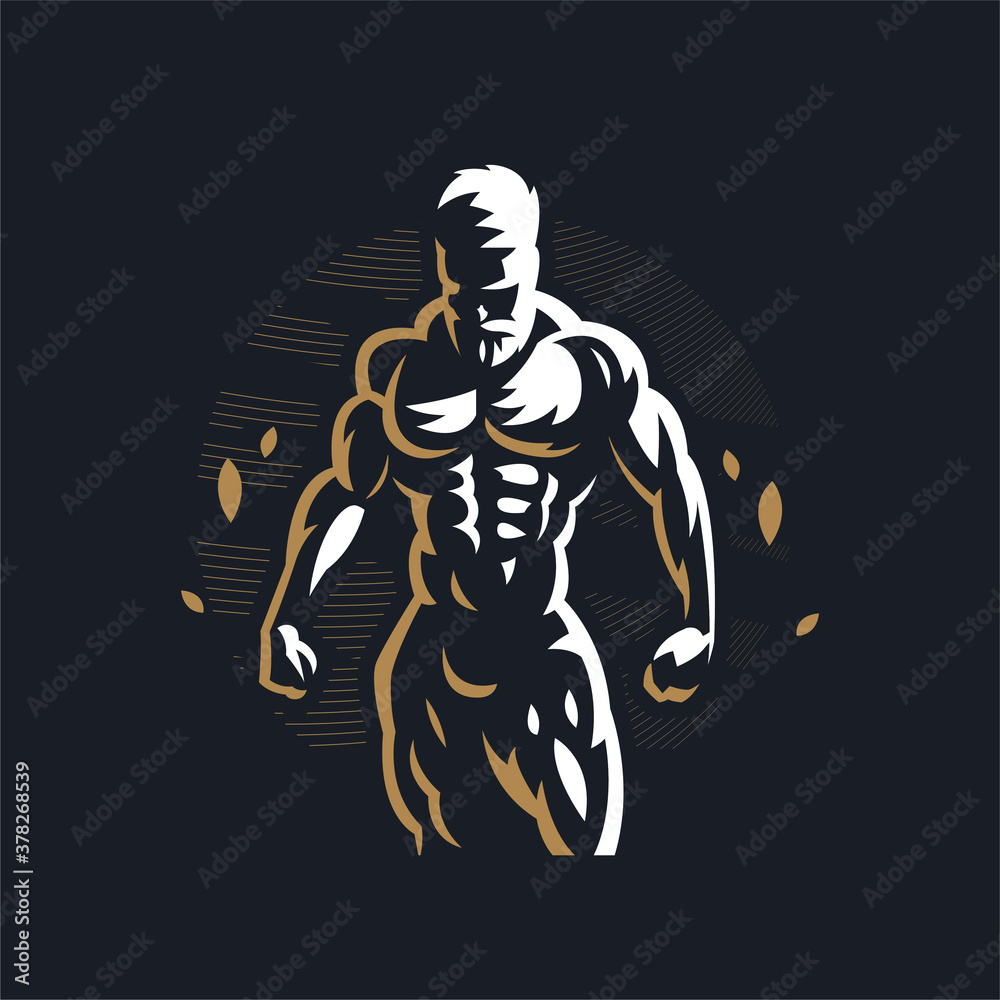 Fototapeta premium Fitness man with muscles 