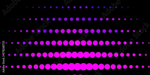 Dark Purple, Pink vector background with bubbles. Colorful illustration with gradient dots in nature style. Pattern for business ads.