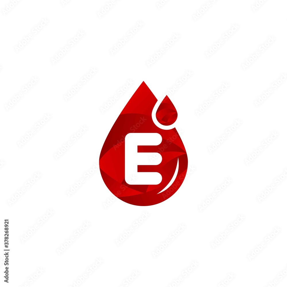 e letter blood logo design.World Blood Donor Day vector background. Awareness poster with red paper cut blood drop. 14 june. Hemophilia day concept e letter blood logo design.World Blood Donor Day vector background. Awareness poster with red paper cut blood drop. 14 june. Hemophilia day concept