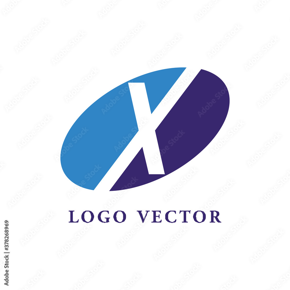 Fototapeta premium pharmacy logo composition of the letter X is simple, easy to understand, simple and authoritative