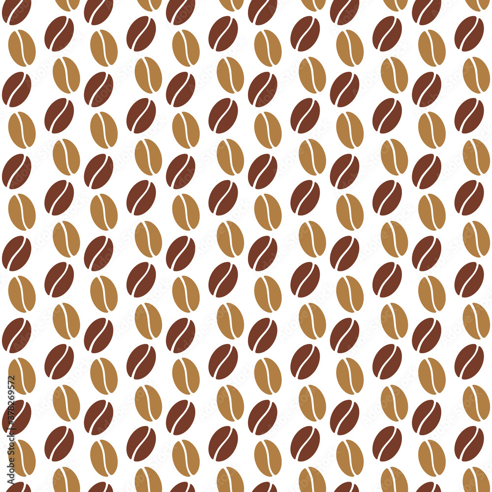 コーヒー豆のパターンイラスト Ilustracion De Stock Adobe Stock