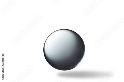 Crystal Ball Marbles glass transparent on white background