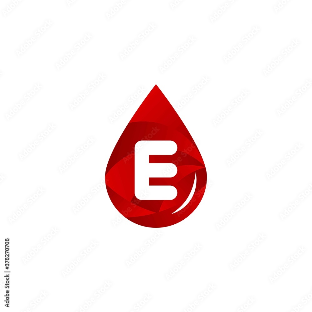 e letter blood logo design.World Blood Donor Day vector background. Awareness poster with red paper cut blood drop. 14 june. Hemophilia day concept e letter blood logo design.World Blood Donor Day vector background. Awareness poster with red paper cut blood drop. 14 june. Hemophilia day concept
