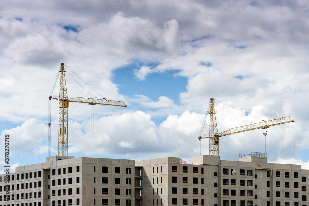 Construction of multi-storey buildings in the city Construction of multi-storey buildings in the city