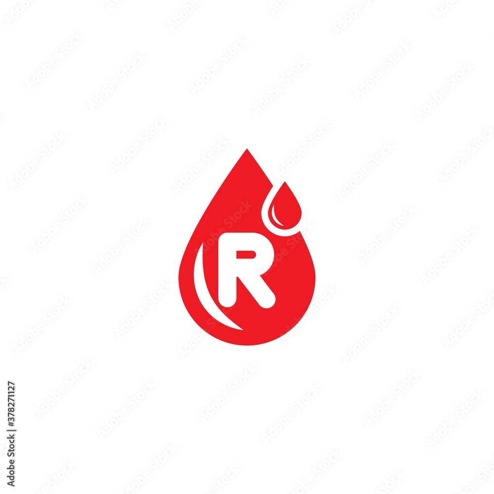 r letter blood logo design.World Blood Donor Day vector background. Awareness poster with red paper cut blood drop. 14 june. Hemophilia day concept r letter blood logo design.World Blood Donor Day vector background. Awareness poster with red paper cut blood drop. 14 june. Hemophilia day concept