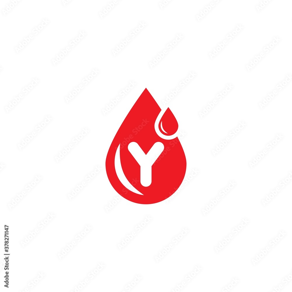 y letter blood logo design.World Blood Donor Day vector background. Awareness poster with red paper cut blood drop. 14 june. Hemophilia day concept y letter blood logo design.World Blood Donor Day vector background. Awareness poster with red paper cut blood drop. 14 june. Hemophilia day concept