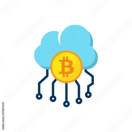 Bitcoin cloud service icon