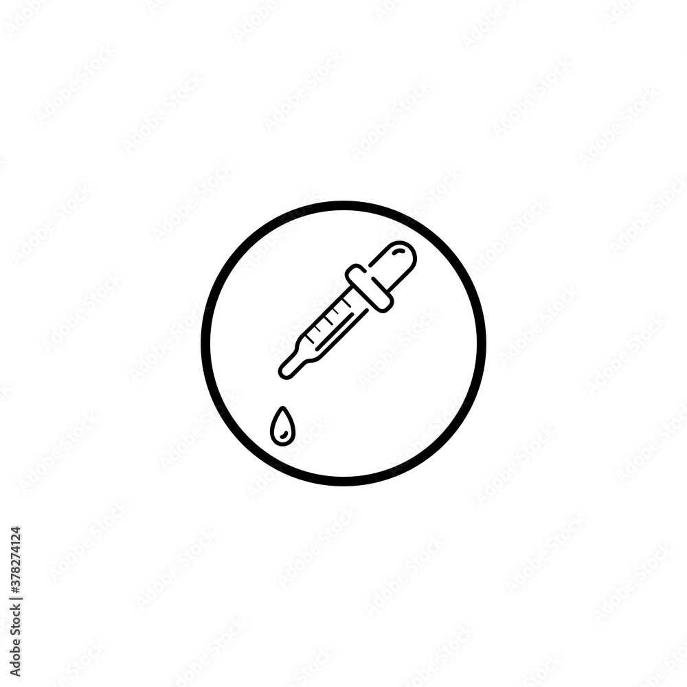 Dropper Icon Vector Design Template. Linear Style. Dropper Icon Vector Design Template. Linear Style.