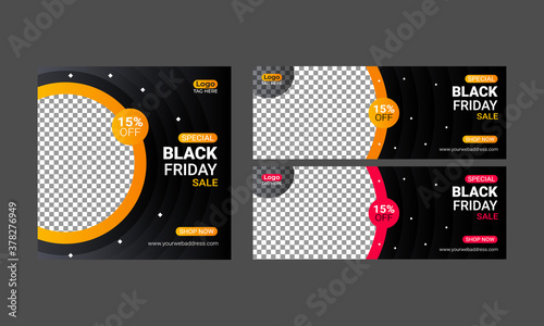 Balck friday social media  post banner  And cover design template
