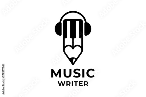 Creative Music Writer Jobs Logo Design