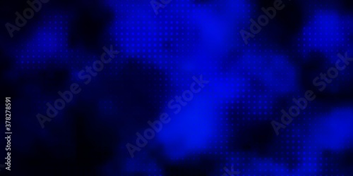 Dark BLUE vector backdrop with dots. Colorful illustration with gradient dots in nature style. Pattern for booklets, leaflets.
