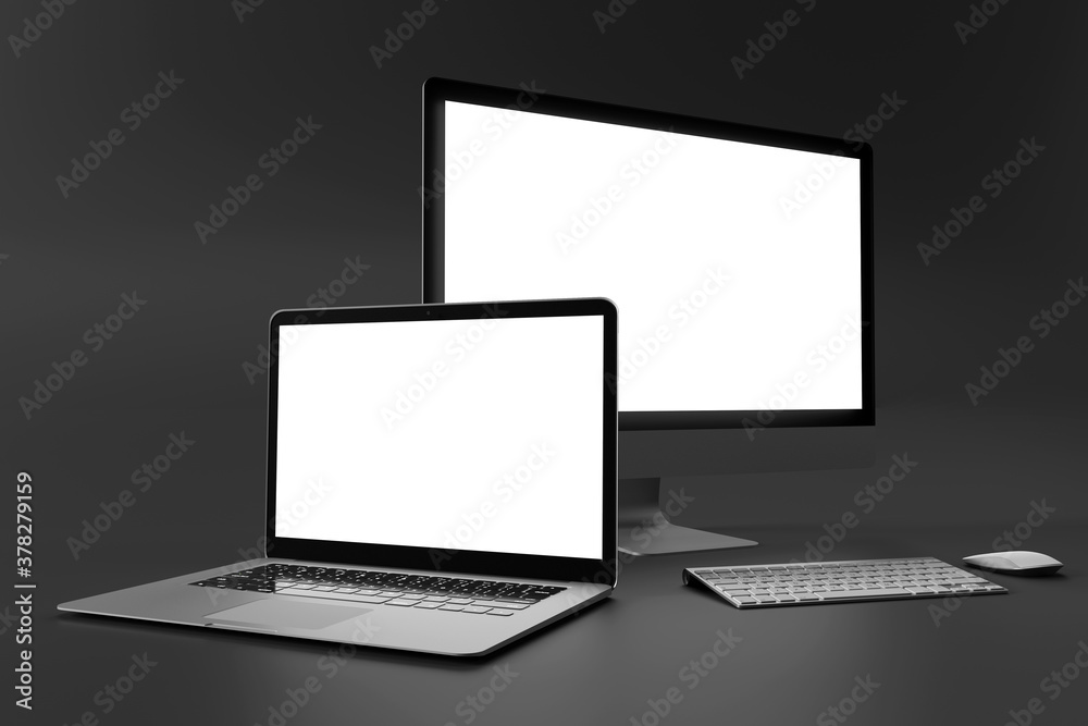 Mock up of device - 3d rendering