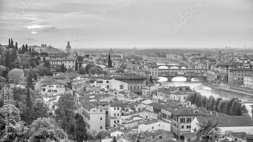 Florence city downtown skyline cityscape of Italy
