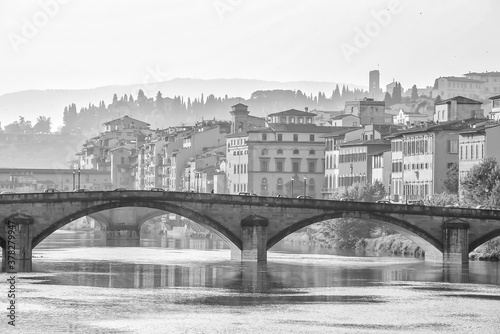 Florence city downtown skyline cityscape of Italy