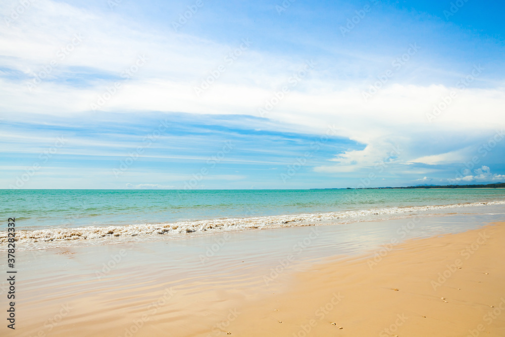 beautiful sea, sand and blue sky in Kao Lak, Thailand