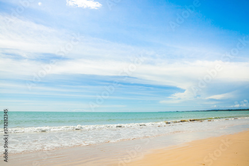 beautiful sea  sand and blue sky in Kao Lak  Thailand