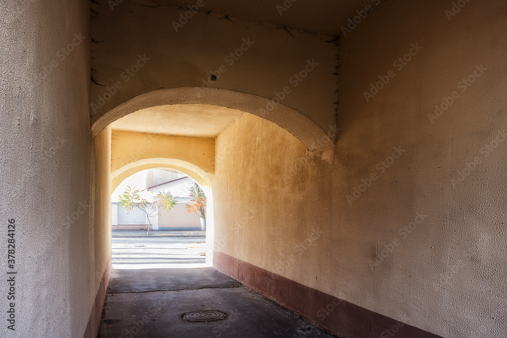 Fototapeta premium there is light at the end of the dark tunnel