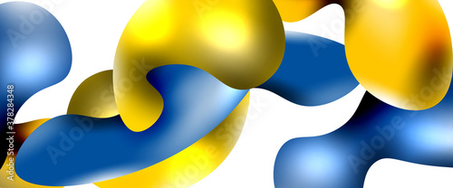 Bubbles abstract background. Liquid splashes on white vector template