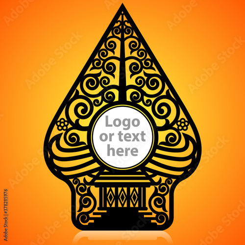 Vector illustration, modified wayang gunungan or tree of life as a logo event.