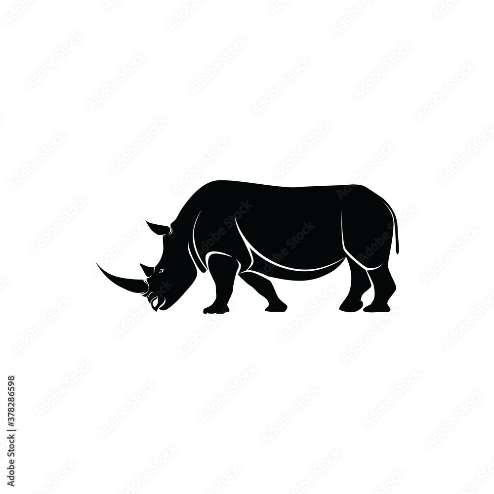 Rhino Logo Template Design Vector