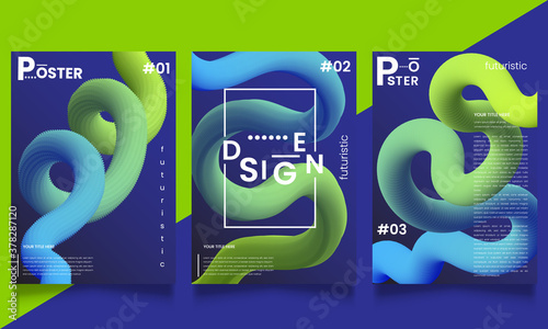 Set of abstract, trendy, vector, futuristic gradient illustrations. Background for the cover of magazine about dream. Future design. modern trendy poster.