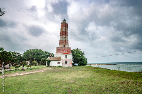 Lighthouse in Shabla - the oldest lighthouse in Bulgaria, built in 1856 by the Ottoman Empire and located at the easternmost point of Bulgaria on the coast of Black Sea, Shabla cape photo