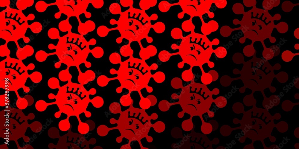 Dark red, yellow vector template with flu signs. Dark red, yellow vector template with flu signs.