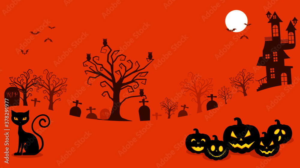 Happy Halloween.Template for advertising brochure. vector illustration