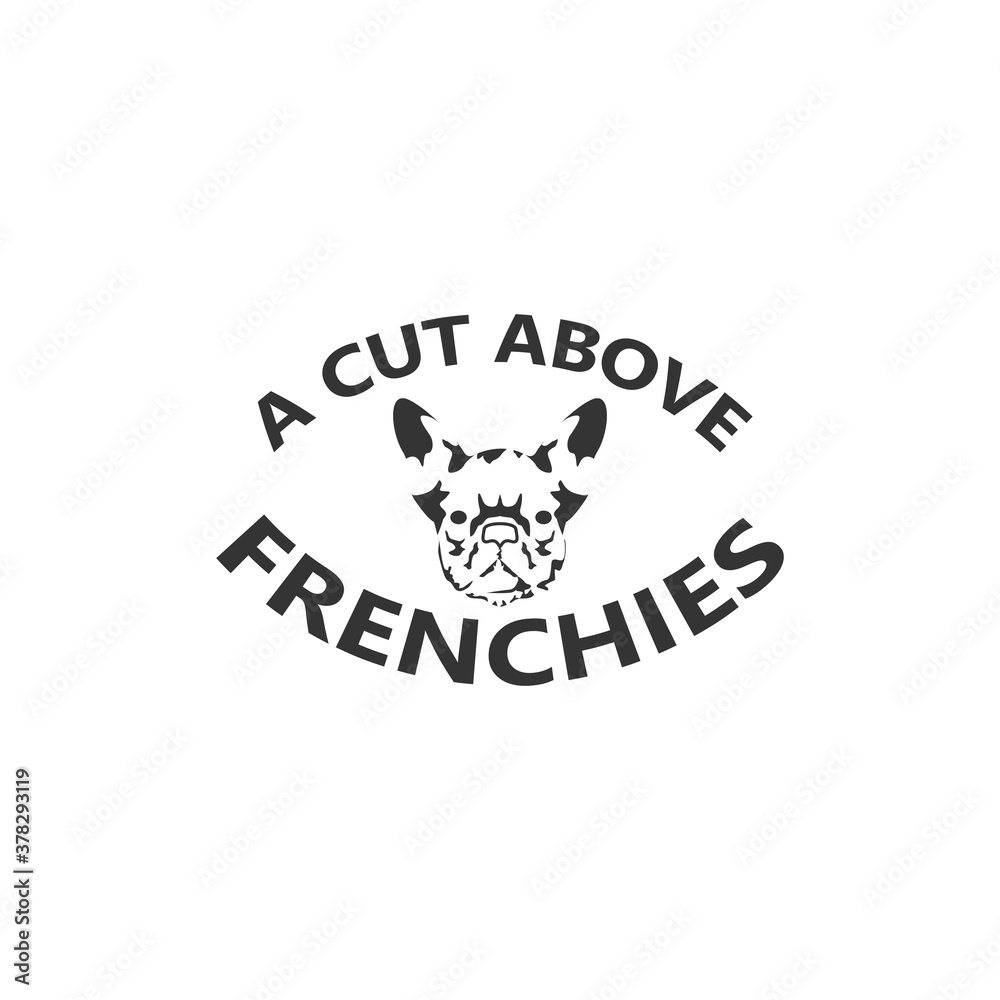 french bulldog logo on white background design vector eps10 french bulldog logo on white background design vector eps10