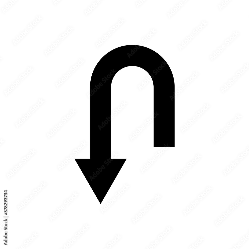 Curved Arrow Icon. Design template vector Curved Arrow Icon. Design template vector