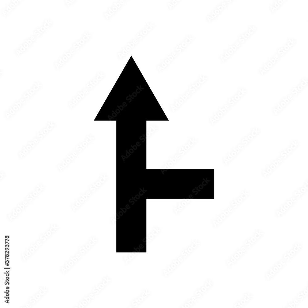 T-junction arrow icon. Design template vector T-junction arrow icon. Design template vector