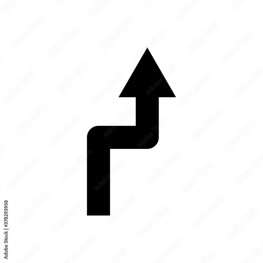 Road arrow icon, reverse, curve. Design template vector Road arrow icon, reverse, curve. Design template vector