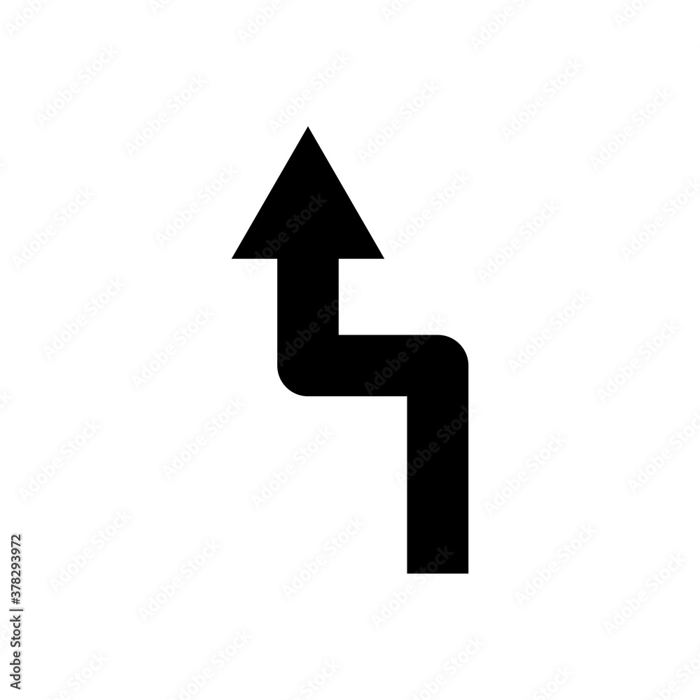 Road arrow icon, reverse, curve. Design template vector Road arrow icon, reverse, curve. Design template vector