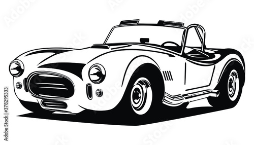 Classic vintage retro car design